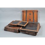 Wooden Double Dark Slide Plate Holders, approximately twelve DDS plate holders in half plate and