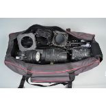 An FST Fusiton Pegasus Portable Lighting Kit, comprising three P-180 portable flash heads with