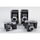 Voigtländer Folding Cameras, two Bessa I, one with 105mm f/3.5 Color-Skopar lens, shutter working,