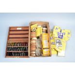 Unmounted Filters and Lens Tissue Packs, boxed Kodak Wratten filters, mainly 50mm and empty boxes,