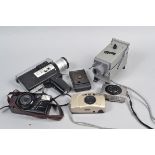 Film Cameras, including a No 1A Folding Pocket Kodak collapsing roll film camera, circa 1902, a Vest