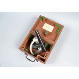 A Cary Porter Sextant, a Cary No 4 sextant in fitted maker's wooden case