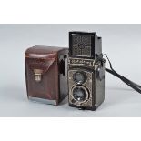 A Rolleicord I 'Diamond Pattern Art Deco' TLR Camera, serial no 030680, circa 1935, body F, black