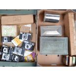 Kodak Accessories, metal film devolping tanks, Film Kodak tank C, twin handle tank with 5½in