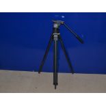 A Sachtler Video Tripod, made in West Germany, model Video 14 II, with pan and tilt fluid head F,