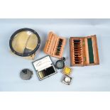 Filters and Various Optical Items, including a Dallmeyer 1½in B mount condenser, serial no 517320,