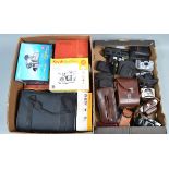 Compact Cameras and Other Items, brands include Agfa Silette, Canon Elph, Olympus Trip, a pair of