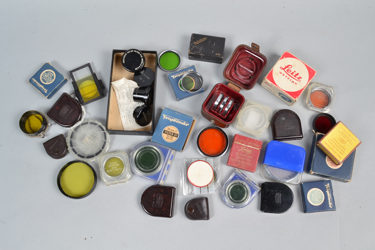 A Collection of Filters, boxed and loose filters, empty filter boxes, various sizes, makers