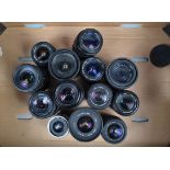 A Tray of AF Lenses, various focal lenths and mounts, manufactures mostly Sigma, with Vivitar,