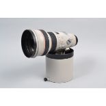 A Canon EF 300mm f/2.8 L Ultrasonic Lens, serial no 16912, barrel G-VG, elements G, fine dust,