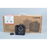 A Canon EOS-1N D2000 DSLR Body, serial no 214057, made in U.S.A. by Eastman Kodak, body F-G, front