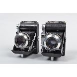 Two Balda Super Baldax Rangefinder Folding Cameras, shutters working, rangefinders responsive,