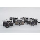Olympus Compact Cameras, an Olympus 35 RC, shutter fires, otherwise untested, body G, elements G,