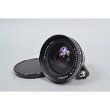 A Carl Zeiss Jena 25mm f/4 Flektogon Lens, Varex mount, serial no 6406054, barrel G, some scratches,