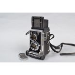 A Mamiya C33 Professional 6 x 6cm TLR Camera, interchangeable lens TLR, 220 film back, waist level