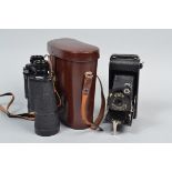 Carl Zeiss Jena Jenoptem 10 x 50W Binoculars, multi-coated, body G-VG, optics F-G, some haze and