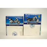 Two Franklin Mint 1:10 scale Harley Davidson motorcycle models, 2003 Ultra Classic Electra Glide