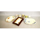 A collection of miscellaneous Staffordshire ceramics, including a Paragon oval platter Grandma