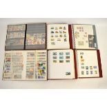 Seventeen stamp albums containing mostly Commonwealth stamps, countries include Tanzania, Singapore,