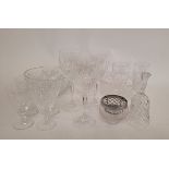 A large quantity of cut glassware, including wines, waters, tumblers, champagne flutes and other cut