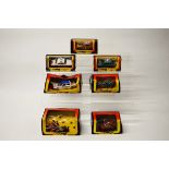 Seven vintage boxed Corgi diecast models, Comprising #429, #302, #306, #340, #334, #46 and one