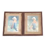 After E. D. Kingella, Pair of cricketing prints, “Our First Ball” and “The Hope Of His Side”, both