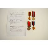 A collection of four WWII South African/Jewish medals, awarded to Pte C H Jankelow, 27903,