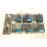 Six McFarlane Toys Alien Vs Predator figures, together with two Alien Wall Reliefs, all carded (8)
