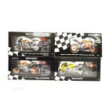 Four Minichamps 1:12 motorcycle models, Honda NSR 500 Team Nastro Azzurro 500cc GP 2001, Honda