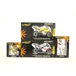 Two Minichamps Valentino Rossi Collection motorcycles with matching figurines, Yamaha YZR-M1