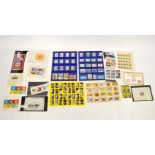 A large quantity of World stamps, mostly presentation sheets, mini sheets and blocks. Countries
