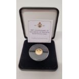 A Jubilee Mint commemorative 9ct gold coin, for the 100th Anniversary of The house of Windsor,