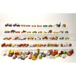 A collection of assorted Matchbox models, including lesney, superkings, superfast, etc.