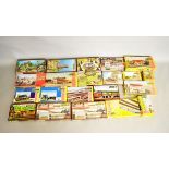 Approximately Fifty Faller HO Model Railway accessories, Including 190112 (sealed), B-185, B-590 (