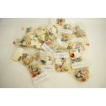 A collection of bagged World stamps, countries include Germany, Magyar, Netherlands, Romania, Spain,