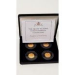 A Jubilee Mint four coin full sovereign collection, The Queen Victoria Gold Sovereign Collection,