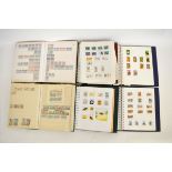 Sixteen stamp albums containing mostly Commonwealth stamps, countries include Malta, Papua New