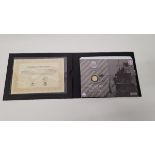 The London Mint Office Battle of Atlantic limited edition 22ct gold coin, and PNC in envelope with