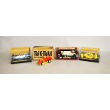 Three Boxed Scalextric Models, comprising C134, C135 and C382, together with a Spot-On Trik-Trac