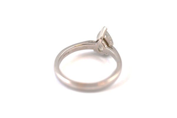 A certificated diamond solitaire, the pear cut diamond in three claw setting on a white 18ct gold - Image 2 of 2