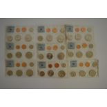 Approximately eighty special issue polished standard six coin specimen sets, made by the Royal