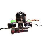 A quantity of miscellaneous camera equipment, including various Box Brownies, Kodak Baby Hawk Eye,