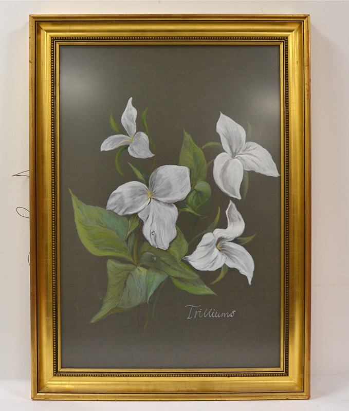 Still life print of orchids, signed lower right, 70cm x 48cm together with a large still life of - Image 6 of 6