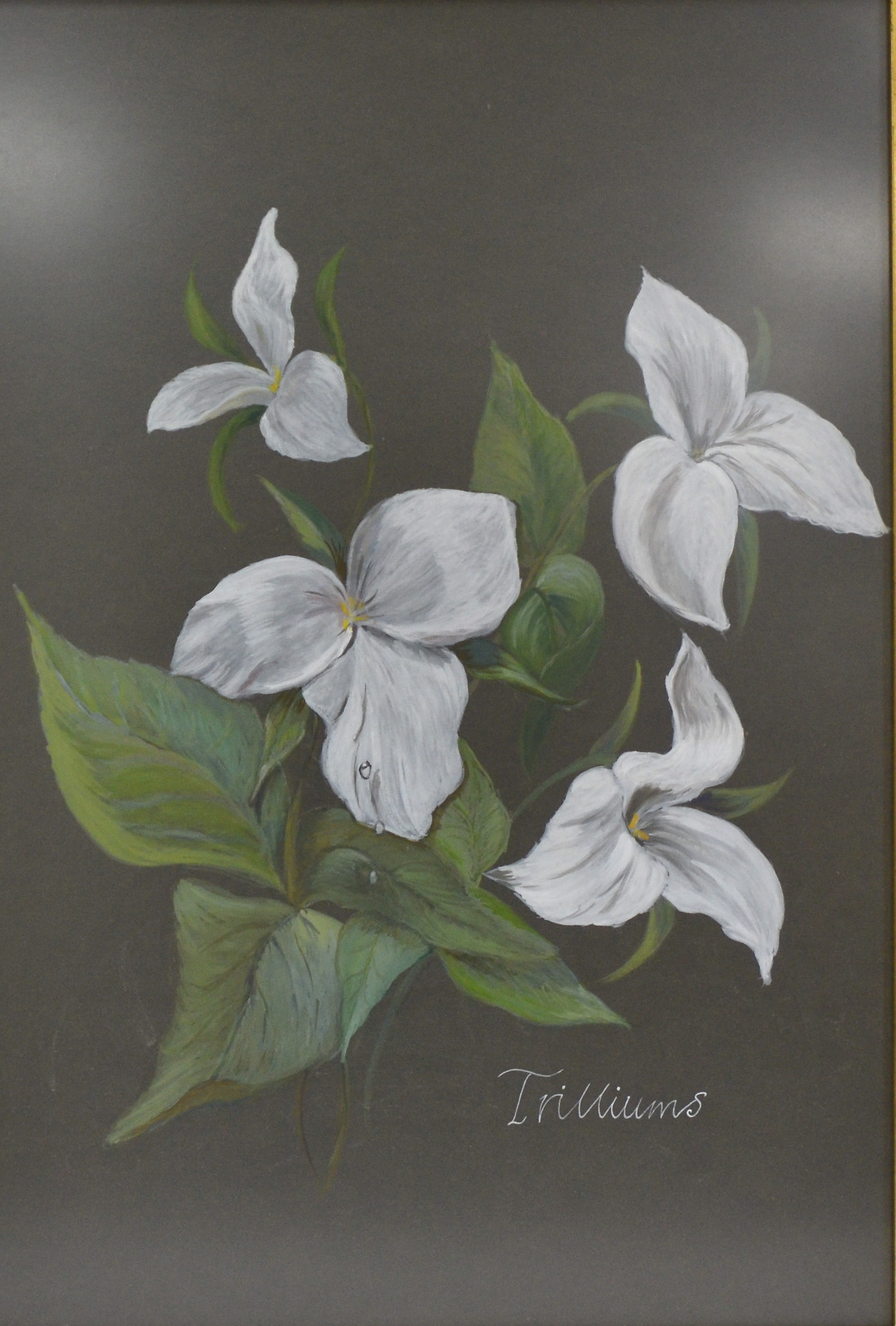 Still life print of orchids, signed lower right, 70cm x 48cm together with a large still life of