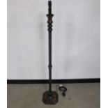 A Laura Ashley antique style metal standard lamp, with an octagonal base and rope twist column,
