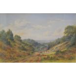 W T Bolton, watercolour on paper, A Quiet Valley, signed lower right, 39cm x 59cm