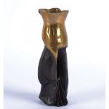 Eli Ilan (1928-1982) abstract bronze sculpture, signed to back 'HAN', height 15cm Provenence: