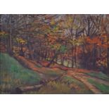 E E Ortmans, mid 20th Century, oil on canvas, Autumn Mornings (Redhill), signed with initials LL and