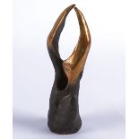 Eli Ilan (1928-1982) abstract bronze sculpture, unsigned, height 17.5cm. Provenence: Directly