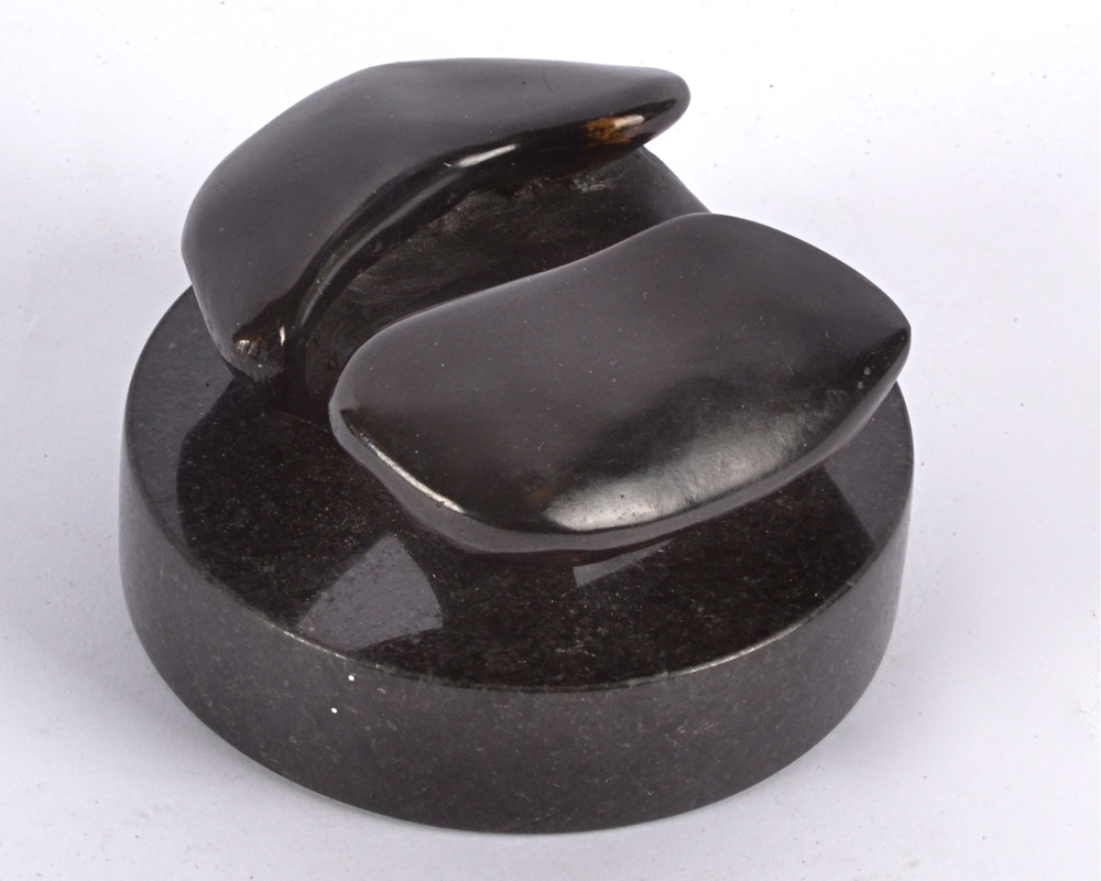 Eli Ilan (1928-1982) abstract bronze sculpture, 1981, signed and dated to back 'HAN, A.C '81', - Image 3 of 9